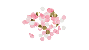 Konfetti mix - Pink / Guld / Hvid -  25 gram/ps