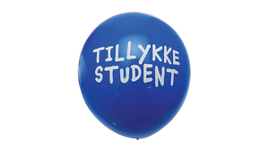 Balloner - 26 cm - Tillykke Student - Blå