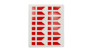 Flag Stickers - 8 stk./ark - Hvid m/ Dannebrog - 3 ark/ps