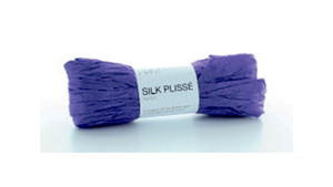 Silk Plisse Bånd - 15 cm x 5 m - Lilla