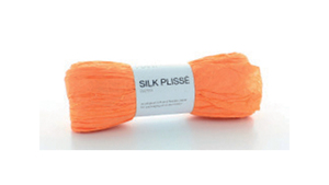 Silk Plisse Bånd - 15 cm x 5 m - Orange