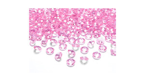 Diamant konfetti - Pink - 100 stk./ps