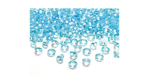 Diamant konfetti  - Turkis - 100 stk./ps
