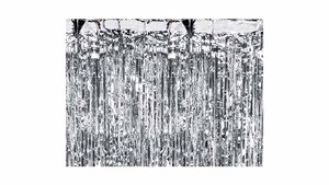 Glimmerforhæng - Silver - 90 cm x 250 cm