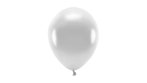 ECO Balloner 26 cm - Metallic Silver - 10 stk./ps