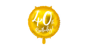 Ballon - 40TH BIRTHDAY - 45 cm - Gold
