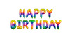 Balloner - 35 cm - HAPPY BIRTHDAY - Regnbue farvet