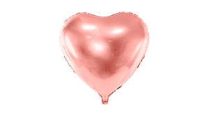Hjerte Ballon - 45 cm - Rose Gold