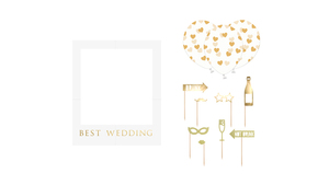 Foto rekvisitter - BEST WEDDING - Gold