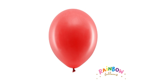 Rainbow Balloner 23 cm - Pastel Red - 10 stk./ps