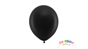Rainbow Balloner 23 cm - Pastel Black - 10 stk./ps