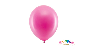 Rainbow Balloner 23 cm - Pastel Fuchsia - 10 stk./ps