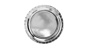 Paptallerkener - Ø 23 cm - Silver Metallic