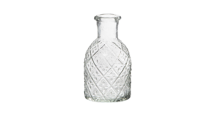 Apoteker Flaske Vase - Ø 6 cm - Højde: 11 cm - Transparent