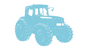 Traktor - Himmelblå - 10 stk./ps