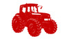 Traktor - Julerd - 10 stk./ps